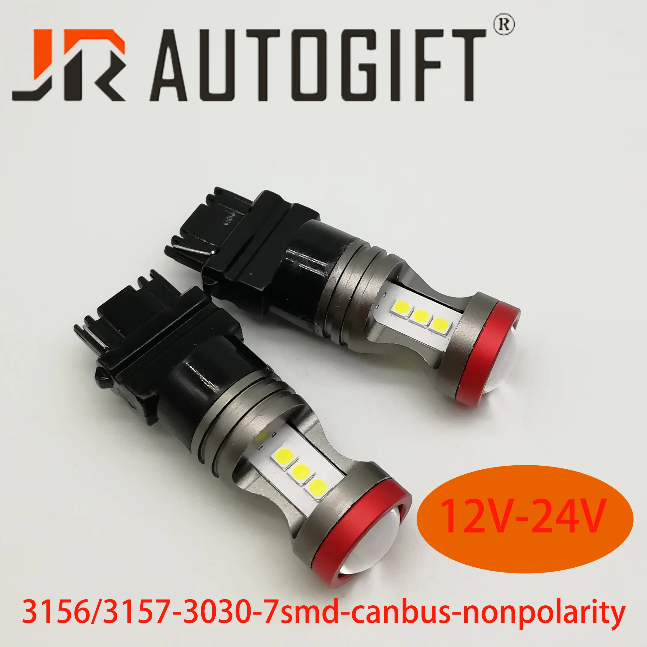 20PCS 7440 7443 3156 3157 PWY24W 7SMD 3030 LED Car Light Canbus NO OBC ERROR IC driver Auto Lamp Parking turn Bulb 12V-24V | Автомобили и