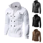 Мужская Новая куртка уличный спортивный кардиган куртка мужская повседневная бархатная однотонная зимняя куртка