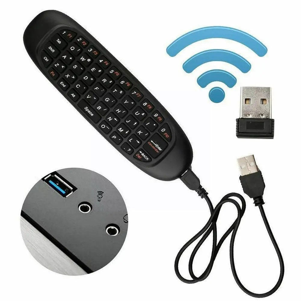 

7 Backlight Fly Air Mouse Wireless Backlit Keyboard Rechargeable Tv G64 Box 2.4g Remote For Android B6m6 Control O3q3