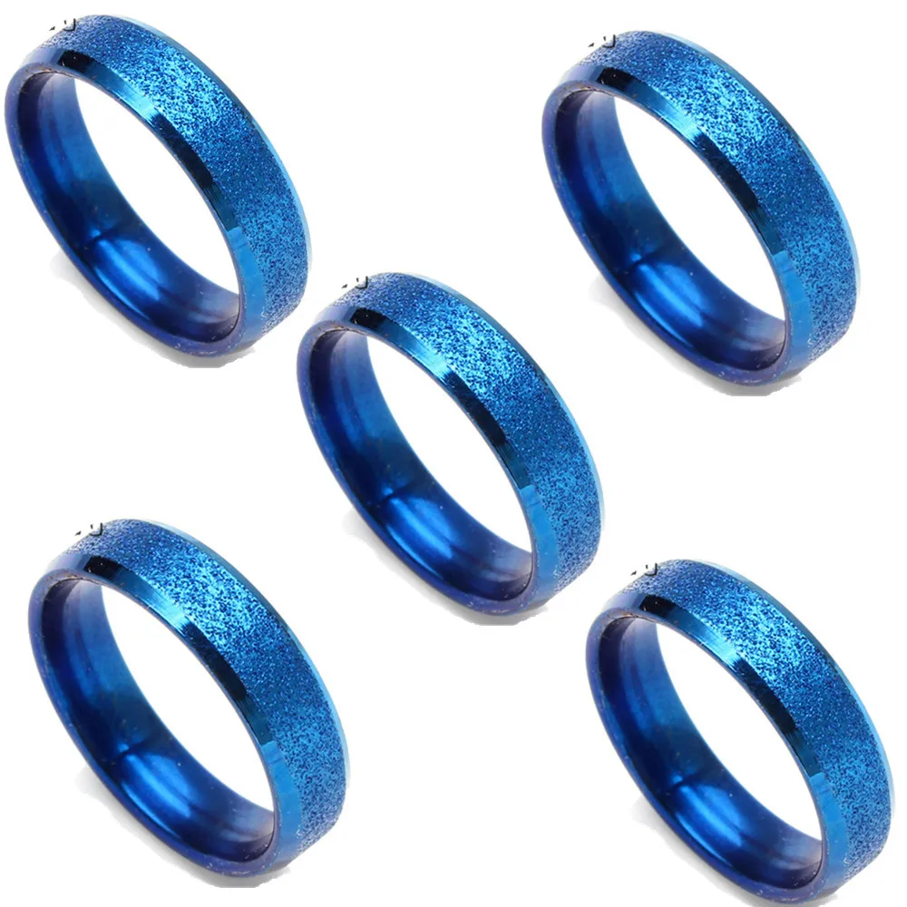 Yingwu опт 5 шт./партия крутые ювелирные изделия синий скраб нержавеющая сталь