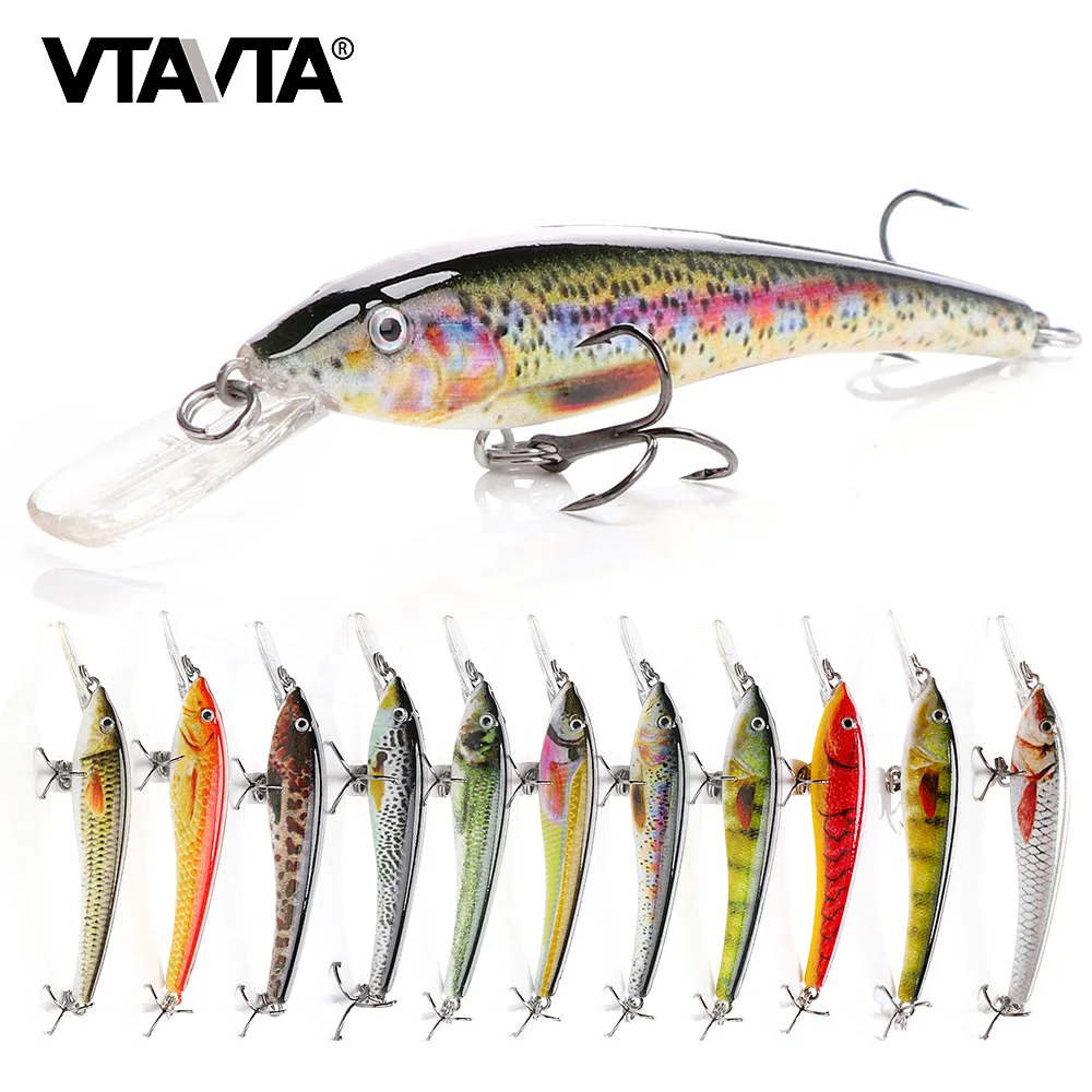 VTAVTA 6 см/7 5 см Bionic Black Minnow воблеры щука рыболовные приманки плавающая твердая