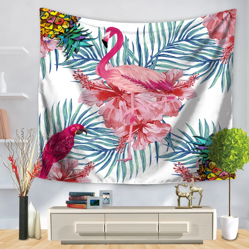 Индийский гобелен в виде мандалы гобелены стиле хиппи настенные птиц растений