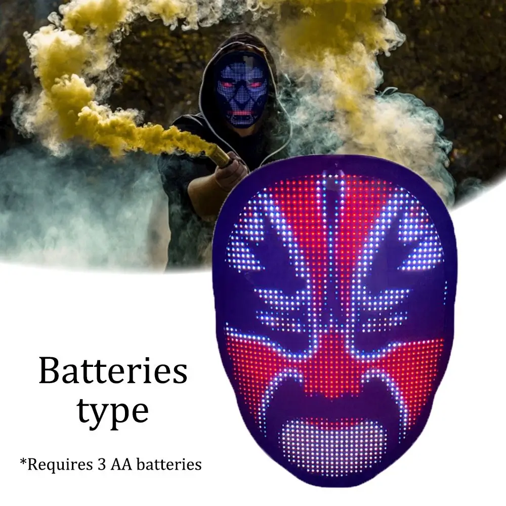 Костюм реквизит неоновый светодиодный световой Джокер маска карнавальный