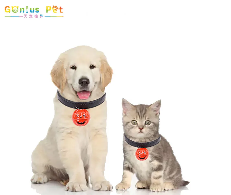 

Pet Dog Cat Halloween Pumpkin Bell Collar Ghost Festival Cosplay Funny Comfortable For Small Meduim Lagre For Dogs Cats Supplies
