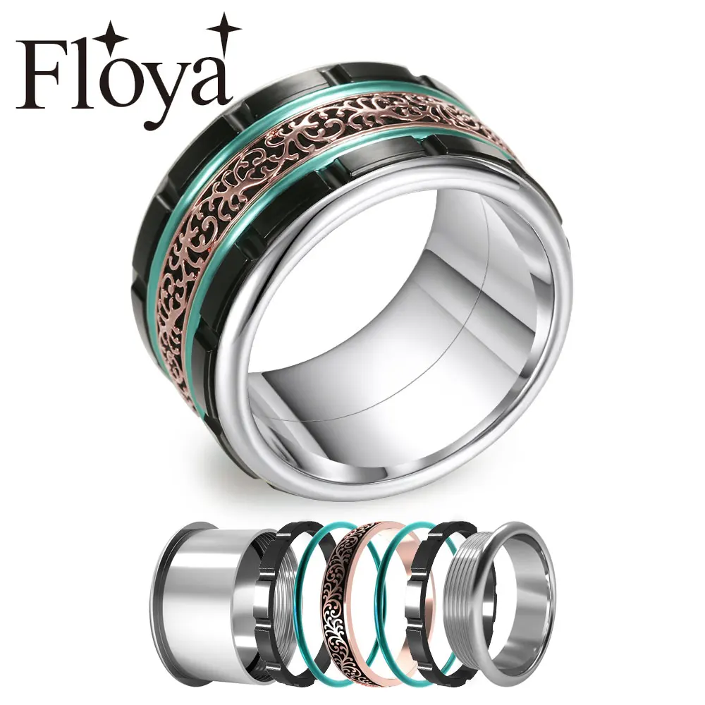 Floya богемные кольца из нержавеющей стали Серебряное женское кольцо с