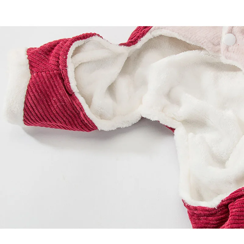 XS-3XL 7 Sizes-3C Dog Clothes Pet Jumpsuit For Pug Dachshund 4 Legs Warm Coat Winter 32-61cm Bust Clothing Small Dog for Bulldog