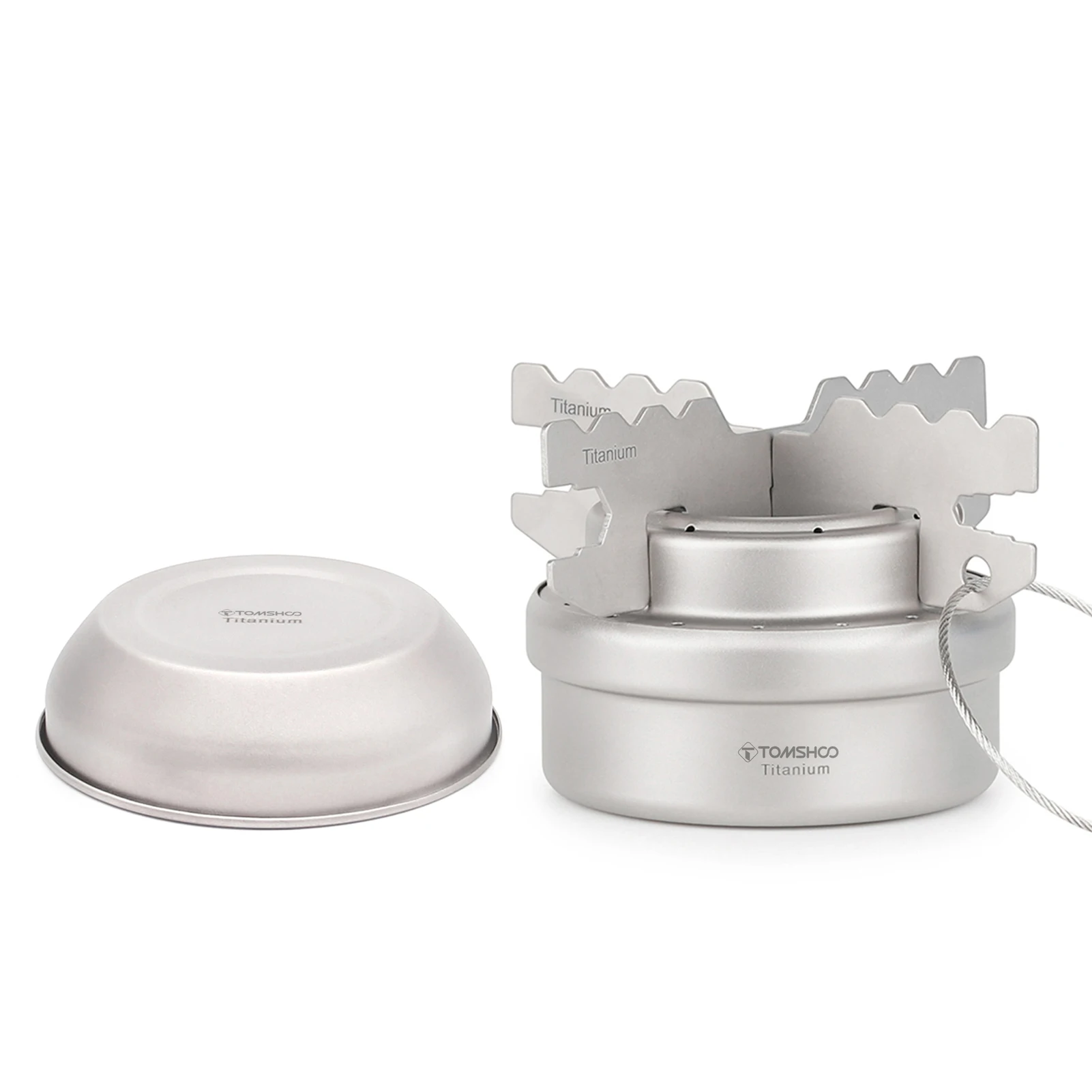 Портативная титановая спиртовая плита TOMSHOO с крышкой | Спорт и развлечения