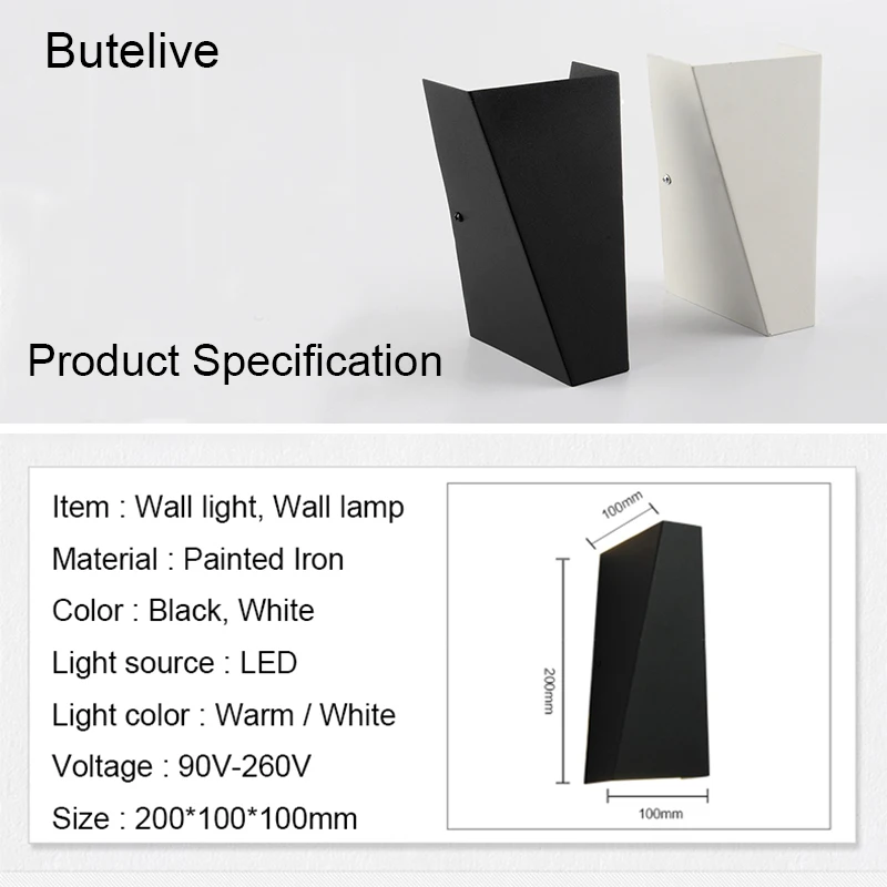 Современная светодиодная настенная лампа светильник в стиле индастриал для