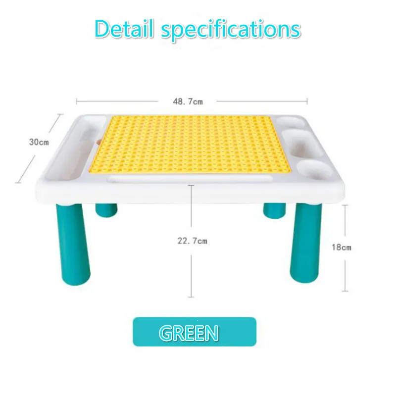 

DIY Building Blocks Assembling Multifunctional Children's Game Learning Table Educational Toys Compatible With Christmas Gifts