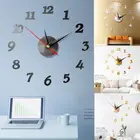Современные 3D зеркальные настенные часы акриловая Настенная Наклейка домашний DIY Настенный декор