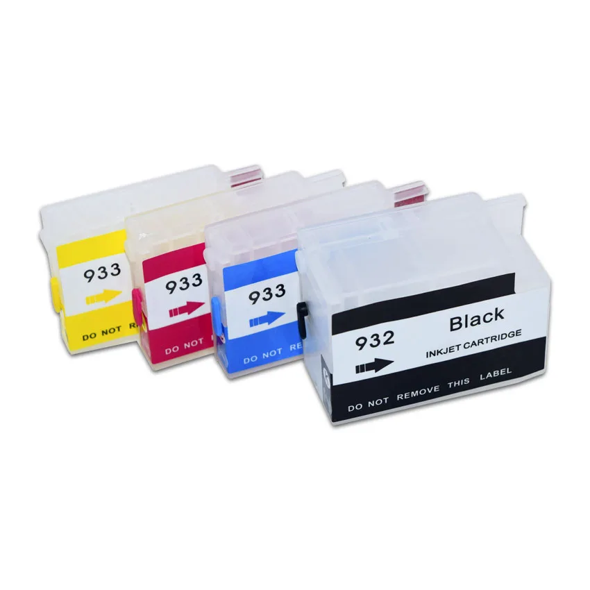 

4PC HP932 933 Refillable Ink Cartridge with Chip for HP Officejet 6100 6600 6700 7610 7110 7612 7510 7512 Printer