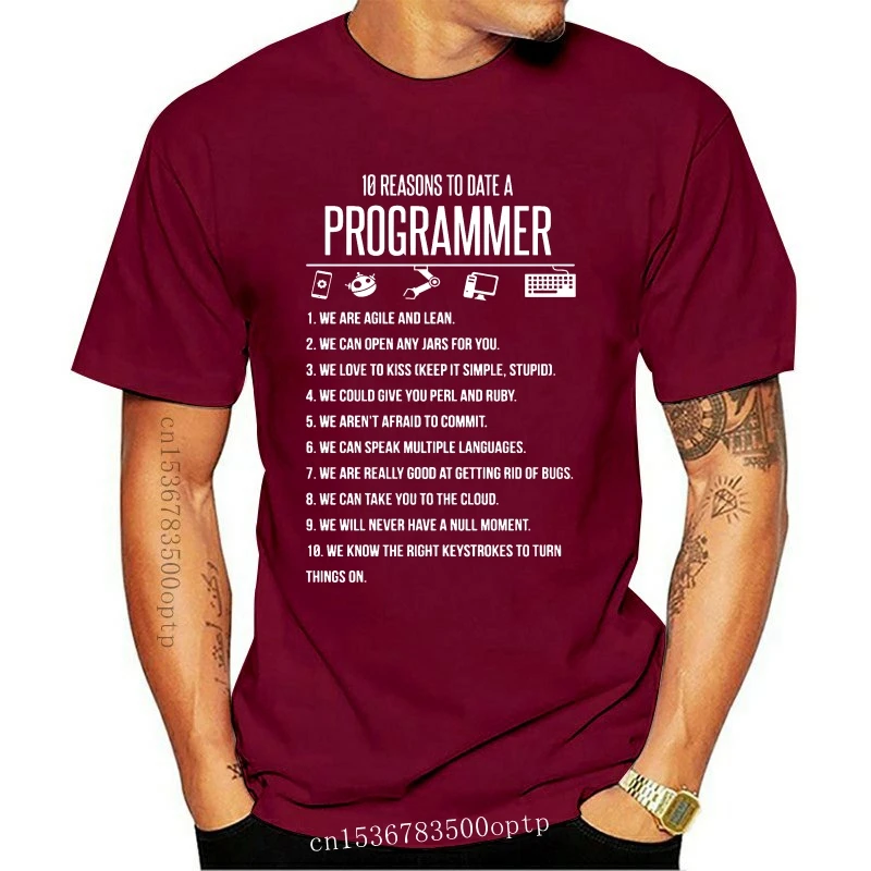 

New Men T Shirt 10 Reasons To Date a Programmer! Women T-Shirt