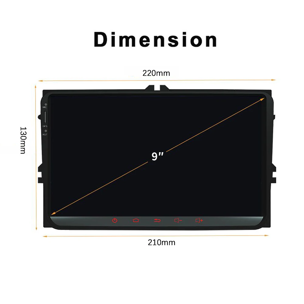 Автомагнитола Eunavi TDA7803A 2 din 9 дюймов Android 0 GPS для VW Passat B6 CC Polo GOLF 5 6 Touran Jetta Tiguan Magotan