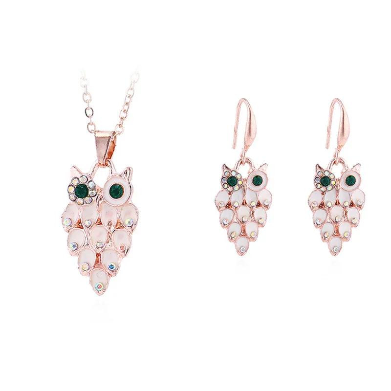 Hot dropping Special jewelry explosions retro drip owl necklace earrings set woman girl animal G0912 | Украшения и аксессуары