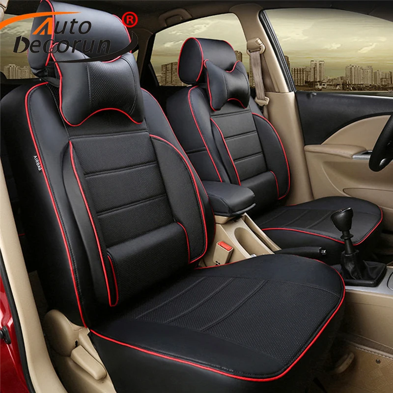 Чехлы AutoDecorun на автомобильные сиденья кожаные чехлы для Subaru forester 2019 2016 2015 2018