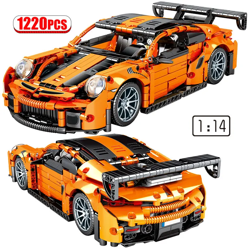 

Конструктор технический 1:14 городской суперкар модель спортивного автомобиля механический гоночный автомобиль Racer кубики MOC игрушки для де...