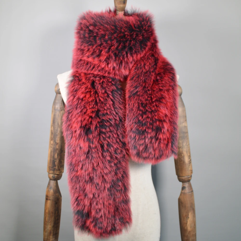 2020 длинный стильный высококачественный Женский шарф из натурального Лисьего