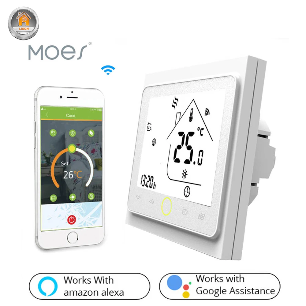Термостат умный сенсорный температурный контроллер программируемый Google Home