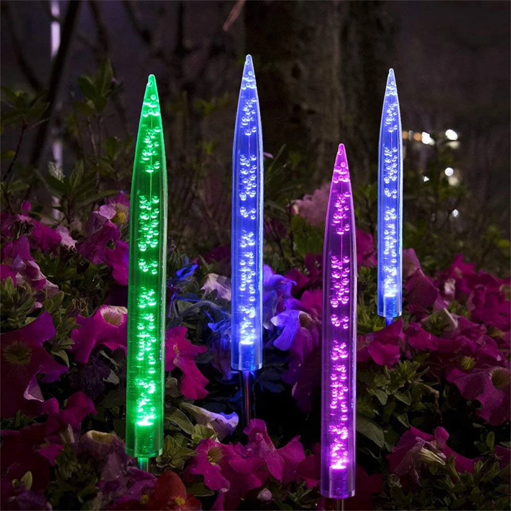 

Solar Bollard Light Led Solar Stick Lights Solar Light Outdoor Waterproof Colorful Fiber Optic Lawn Decorative Lamp 2pcs