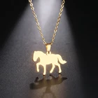 Ожерелье DOTIFI из нержавеющей стали для женщин и мужчин, ожерелье-чокер с подвеской в виде лошади, ювелирные изделия для помолвки