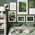 Абстрактная девушка зеленый лес пальмовый лист Настенная картина холст картина Скандинавская картина настенные картины для декора гостиной