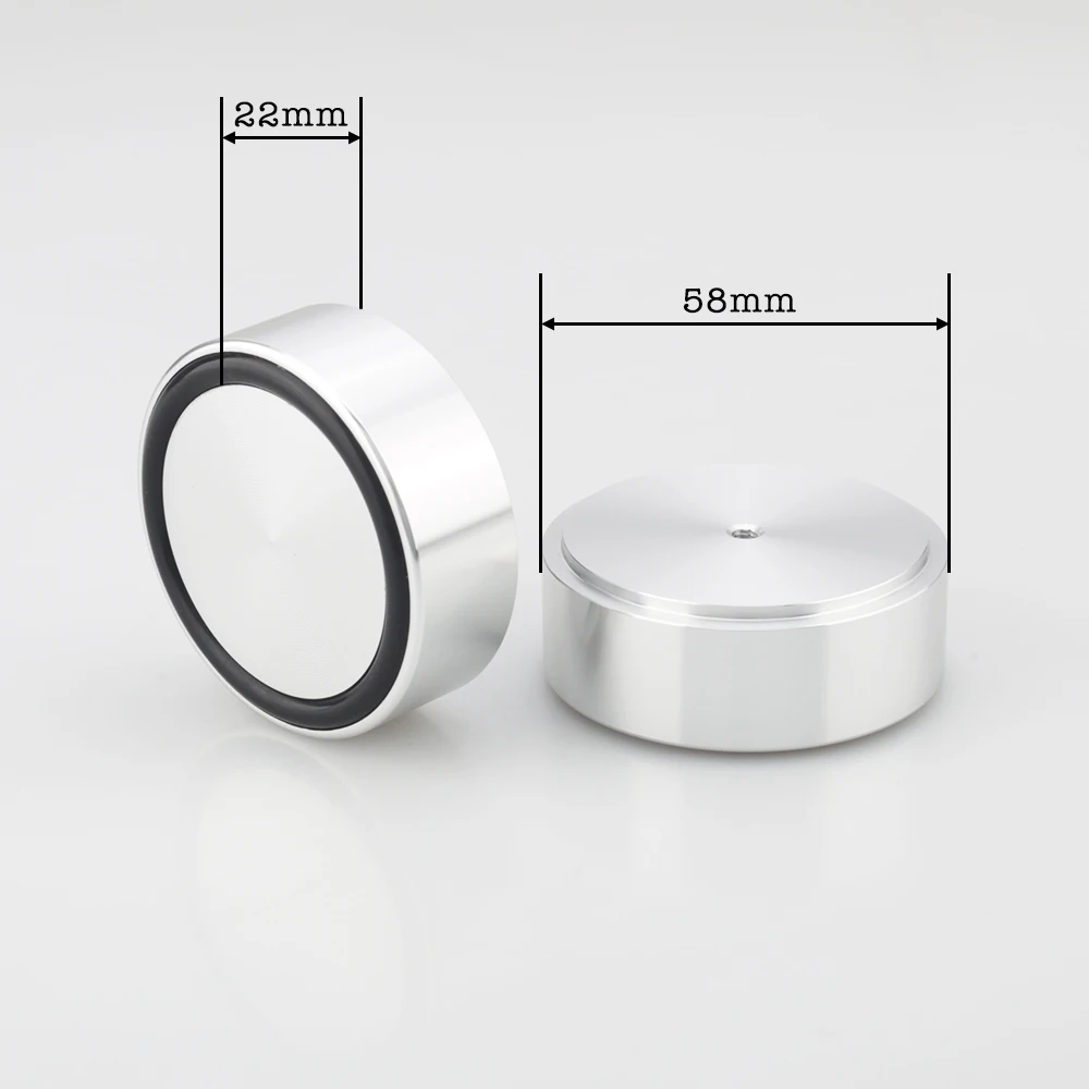 Алюминиевая Подставка для ног 4xaudiocrast FT005, серебристая, 58x22 мм, для проигрывателя гитарный усилитель, динамик, компакт-диск DAC, виброподставка