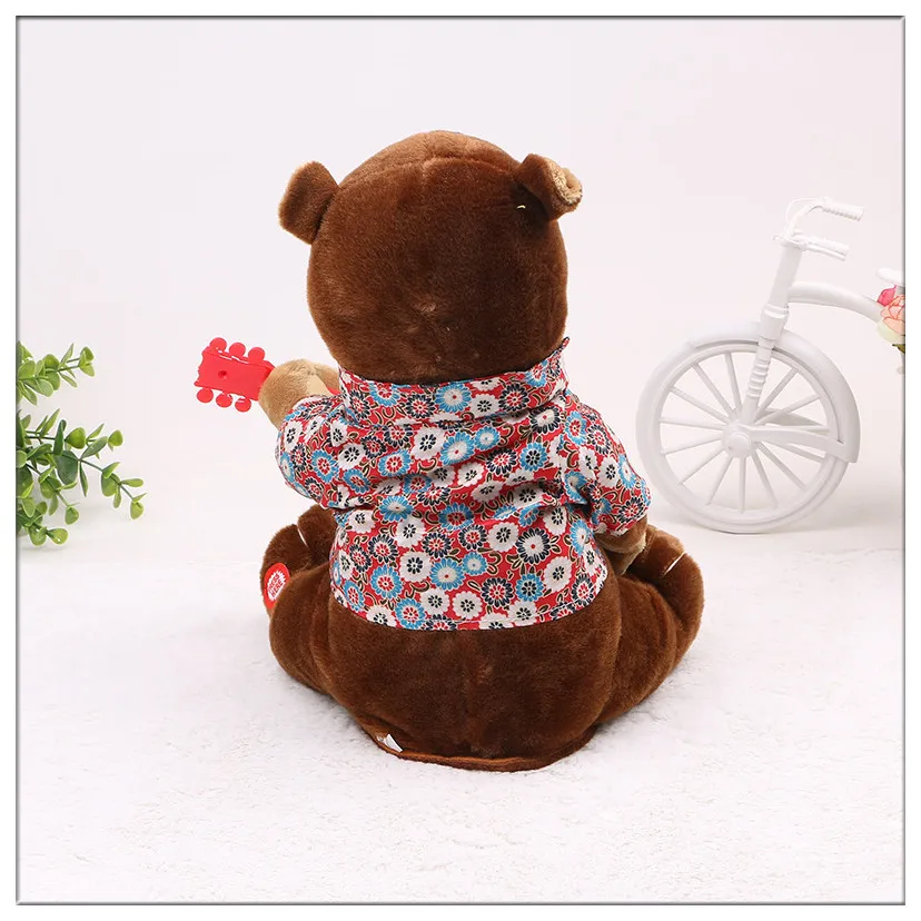 Поющие русские песни игрушки медведь электронные питомцы играют на гитаре