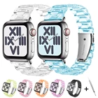 Ремешок полимерный для apple Watch 6 5 4, браслет из прозрачной стали для iwatch 6 series 5 4 32 44 мм 40 мм, 42 мм 38 мм