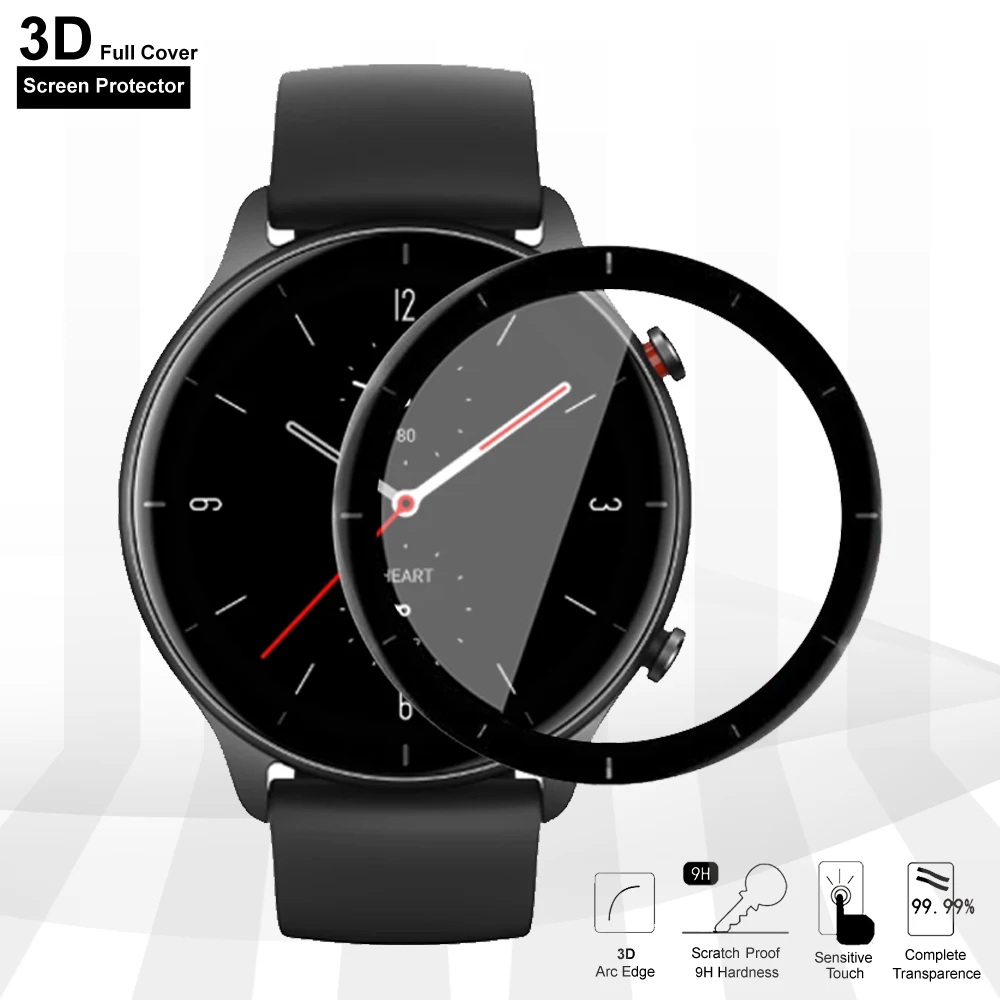 

Soft Protective Film For Amazfit GTR 2 GTR 2e Smart Watch Screen Protector Cover Guard 3D Curved Edge Full Coverage