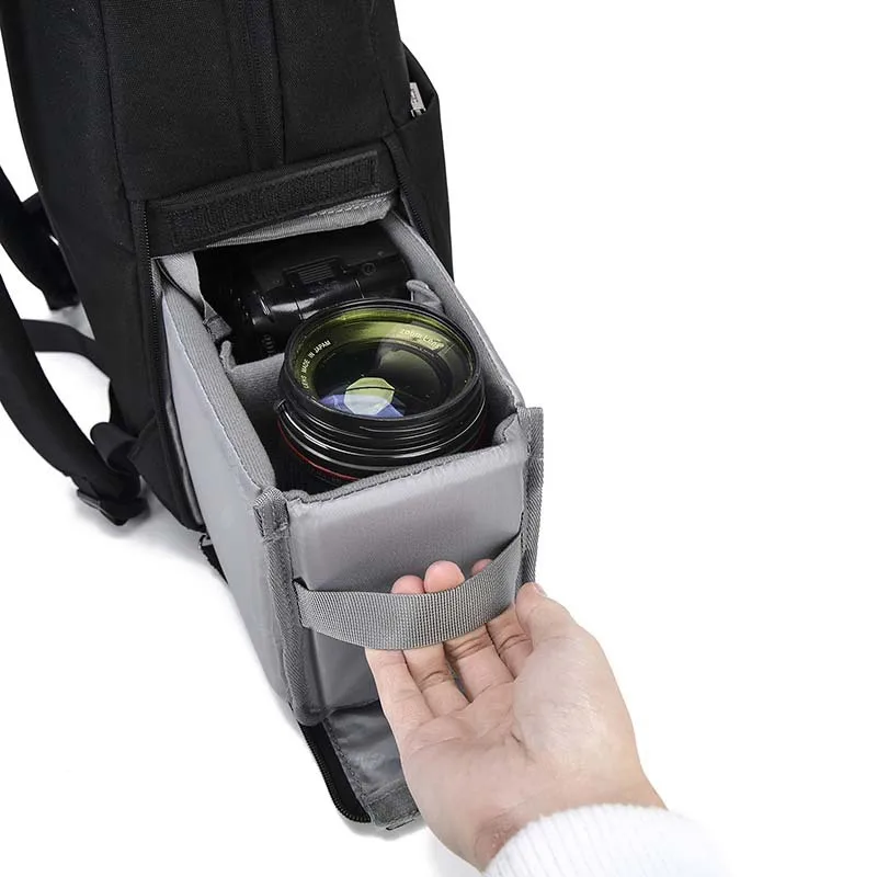 cross border slr photography double layer leisure business computer backpack usb multi function digital anti theft camera bag free global shipping