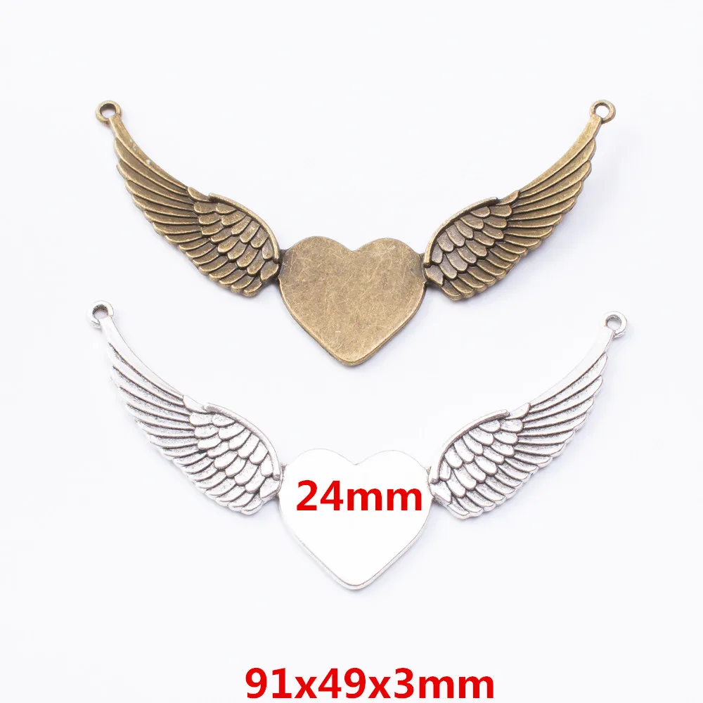 

4 шт., подвеска в виде крыла из цинкового сплава
