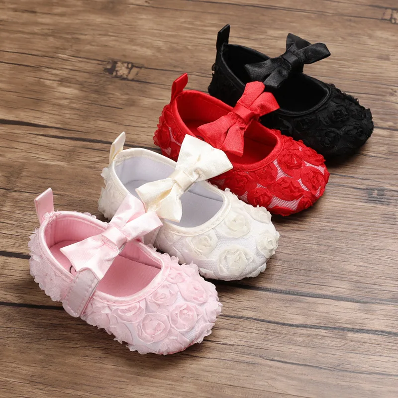 

Newborn Shoes Toddler Infant girl soft bottom baby flower cotton princess shoes indoor First Walker C-621 TX02