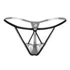 Стринги женские кружевные, прозрачные, бесшовные, с заниженной талией