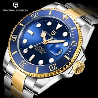 pagani design water ghost series classic blue dial luxury men automatic watches stainless steel 100m waterproof mechanical watch