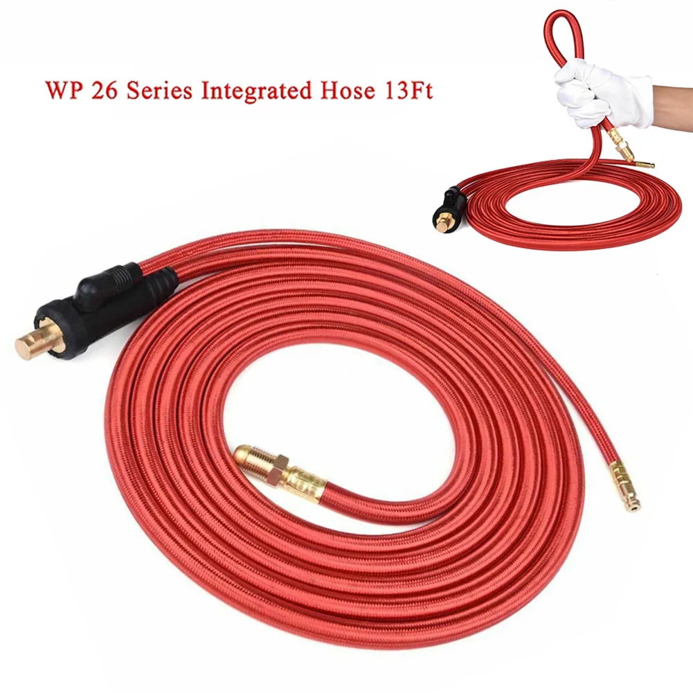 

1PC WP26 Integrated Red Hose Cable 250A Wire Quick Connect Tig Welding Torch Gas-electric For Argon Arc Welding Torch