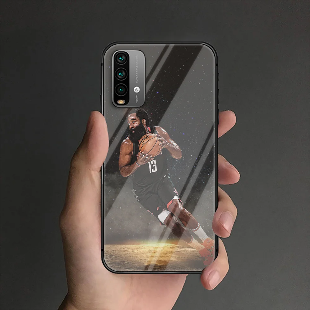 

James Harden basktball Phone Tempered Glass Case Cover For Xiaomi Redmi Note 7 8 9 A S T K30 Pro Ultra Funda Luxury Silicone