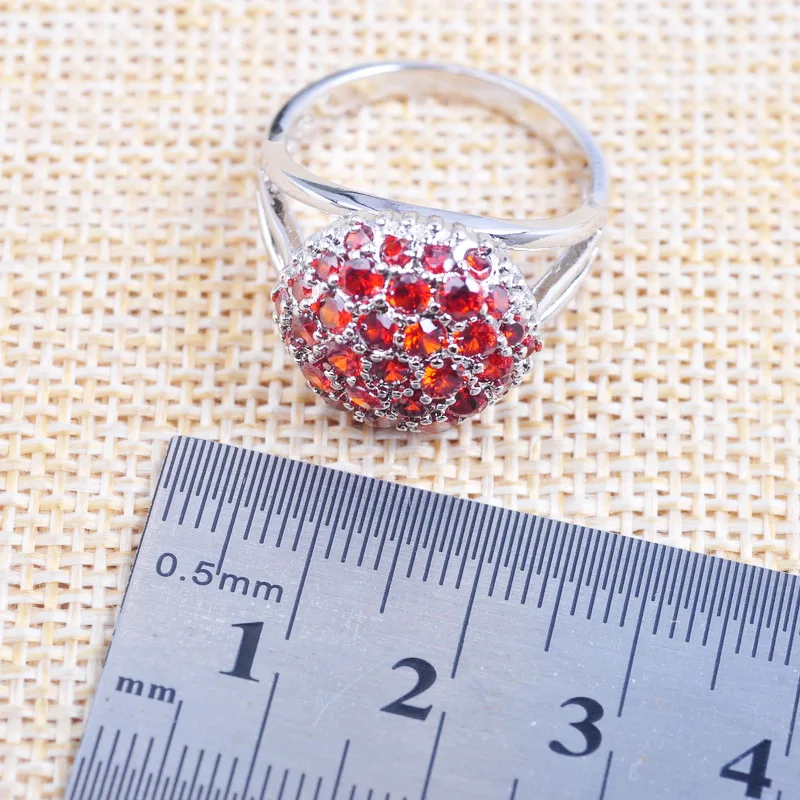 Роскошный женский ювелирный комплект свадебное Ювелирное Украшение Красный