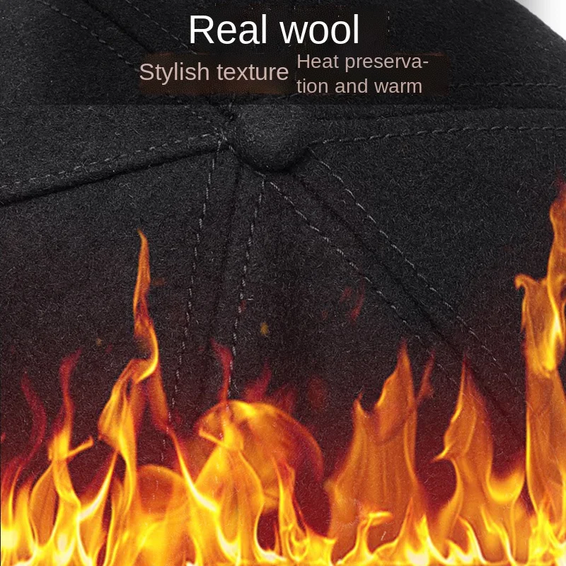 Кепка мужская шерстяная с высоким верхом теплая утепленная бейсболка из твида