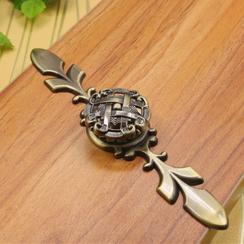 

Quality Noble Antique Bronze Circular Hollow Cabinet Door Handle Cupboard Closet Drawer Knob Pull Single Hole Ancient New Handle