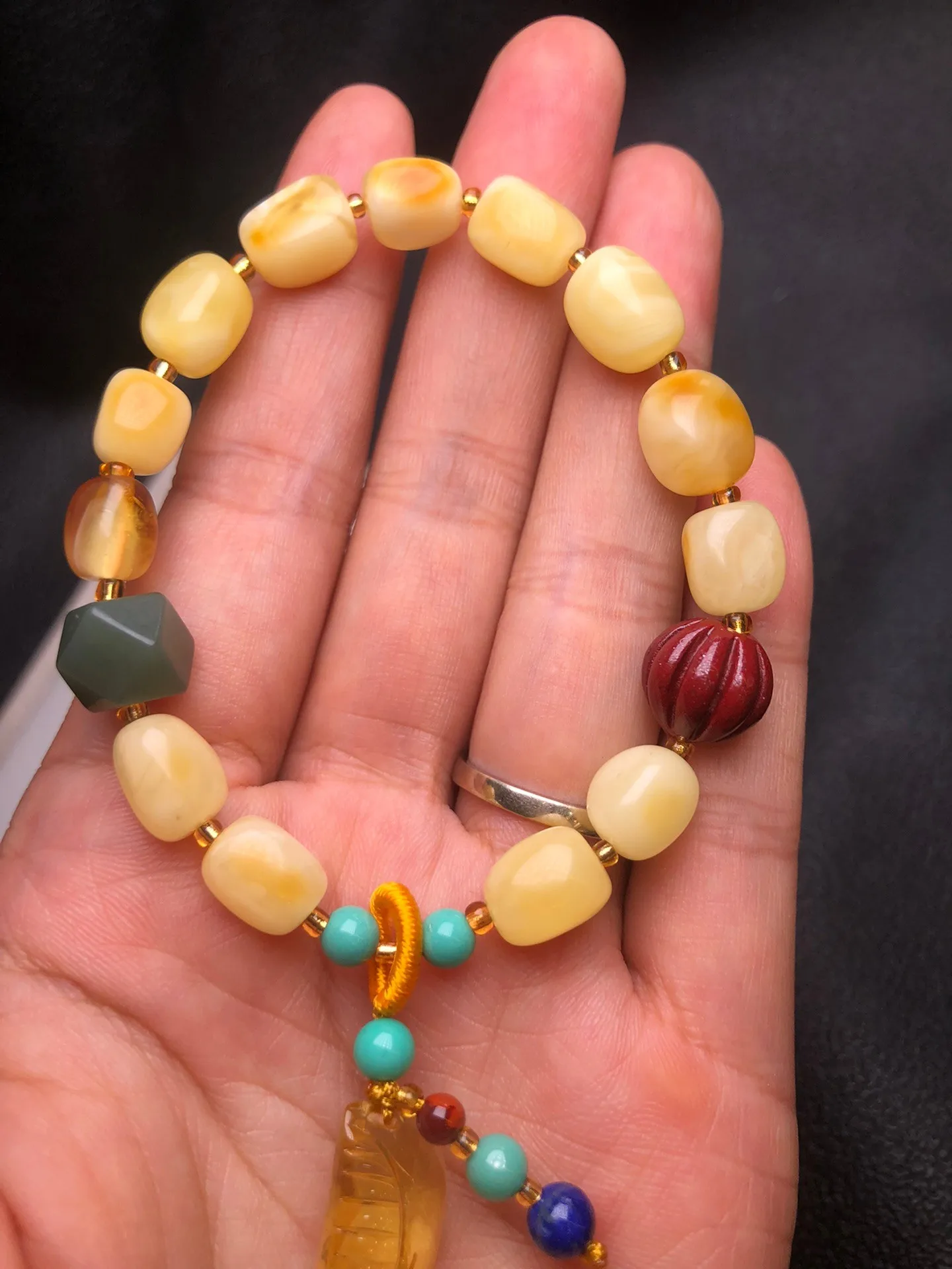 

100% натуральный Балтийский Янтарный эластичный браслет для мужчин и женщин натуральный желтый медовый воск Янтарные Бусины Браслет-Амулет ...