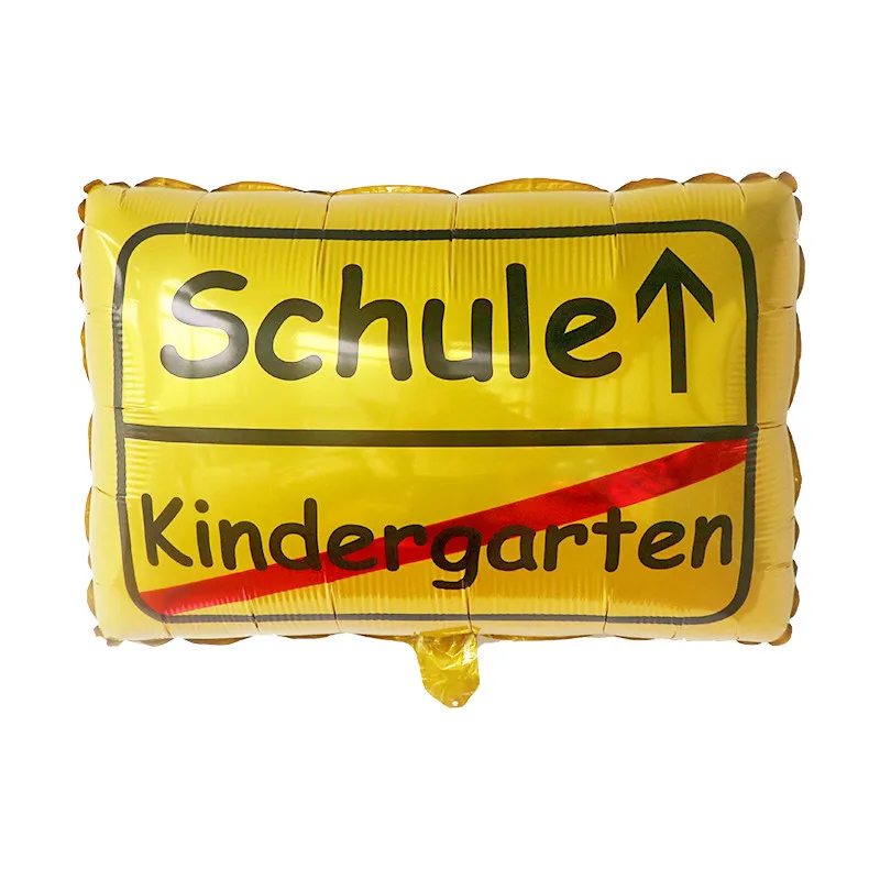 1 предмет новые туфли с квадратными Schule детского сада фольги воздушные шары
