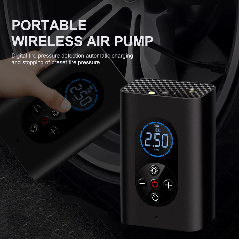 

high quality Air Pump Compressor Portable Electric Tire Inflator Cordless for Car Motorcycle Bicycle Ball Wireless Inflatable