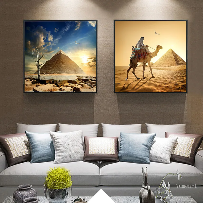 Современные Египетские пирамиды верблюд реалистичный Африканский пейзаж