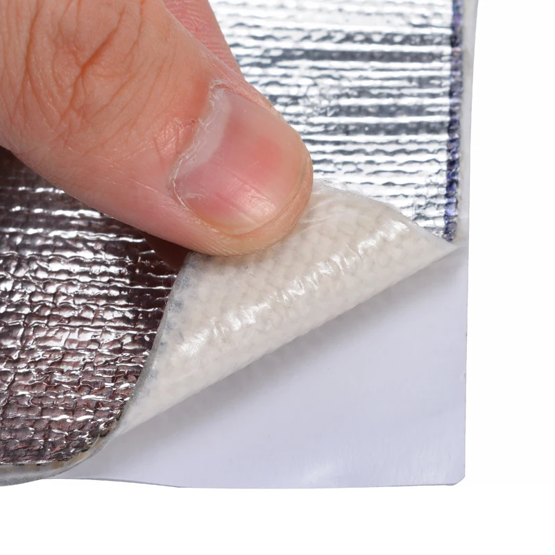 

25*50cm 1 Roll Car Interior Self-adhesive Aluminum Heat Insulation Automotive Protective Film For Bonnet Roof Engine Hood Mat