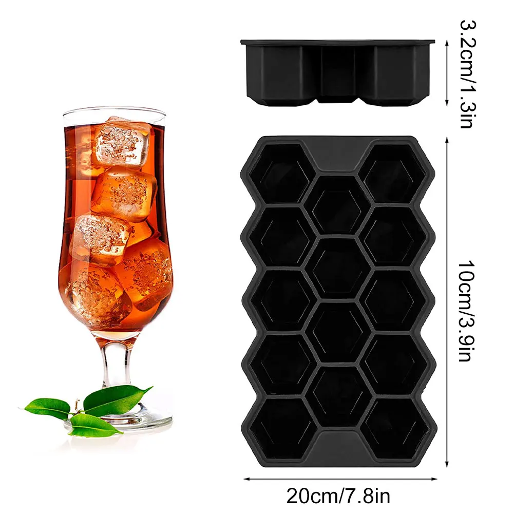 

2PCS Silicone Honeycomb Ice Cube Trays Form For Ice Candy Cake Pudding Chocolate Molds Easy-Release Ice Cube Trays Molds