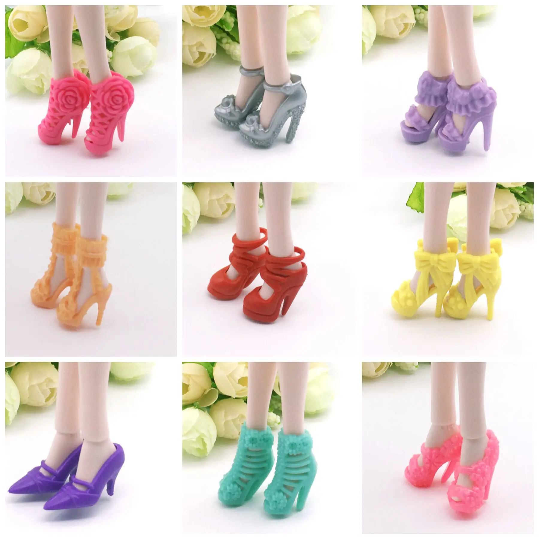 

Dress up doll shoes suitable for tiptoe supermodel girl toy gift high heel boots