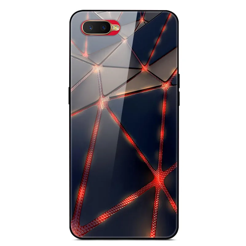 3 Для OPPO RX17 Neo чехол из закаленного стекла силиконовый бампер жесткая стеклянная задняя крышка для OPPO RX 17 Neo чехол Funda RX17 Neo RX17Neo - Цвет: 3