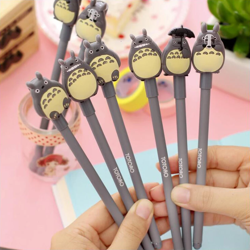 Аниме в форме тороро гелевая ручка черные и синие чернила 0 5 мм Офисные