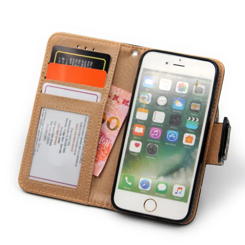 

High-quality flip wallet for iphone 7 Plus 8 Plus XS XR flip wallet style high quality women for iPhone 11 11Pro phone bag case