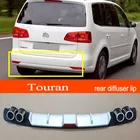 Touran ABS пластик серебристыйчерный Автомобильный задний бампер задний диффузор спойлер губа для Volkswagen Touran